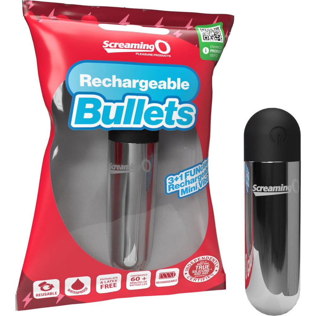 Screaming O Rechargeable Bullets - Siliver - TruLuv Novelties