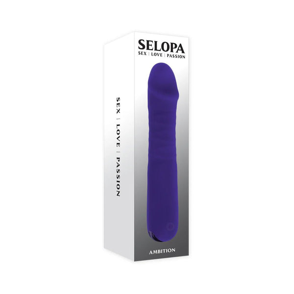 Selopa Ambition Rechargeable Thrusting Vibrator Silicone Purple - TruLuv Novelties