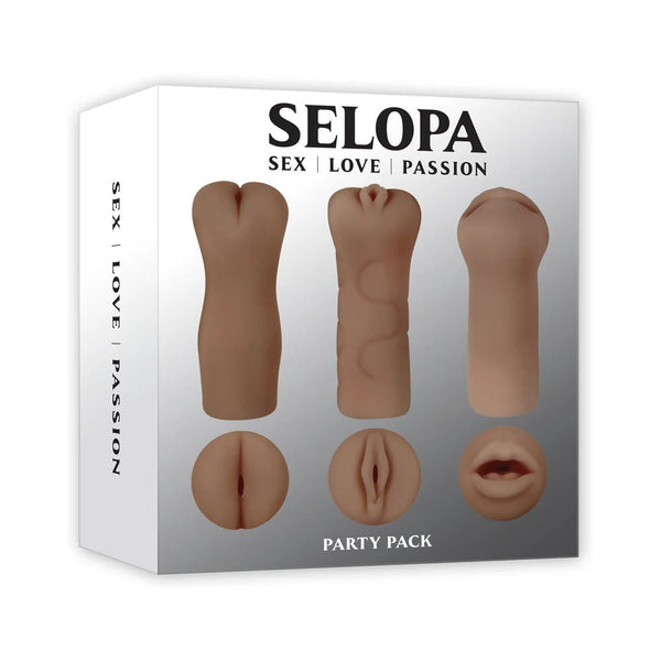 Selopa Party Pack 3 - Piece Stroker Pack Dark - TruLuv Novelties