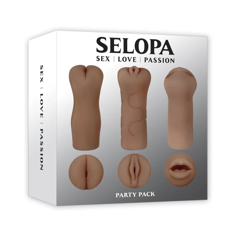 Selopa Party Pack 3 - Piece Stroker Pack Dark - TruLuv Novelties