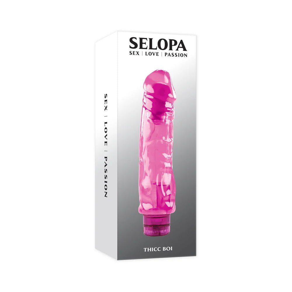 Selopa Thicc Boi Vibrating Vibe Rubber Pink - TruLuv Novelties
