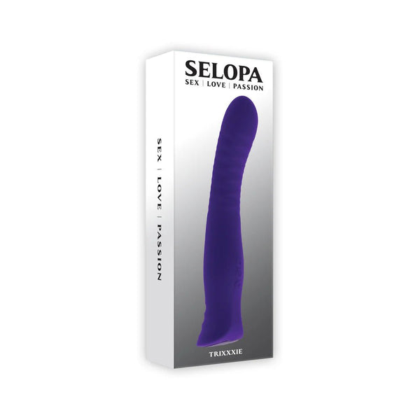 Selopa Trixxxie Rechargeable Vibrator Silicone Purple - TruLuv Novelties
