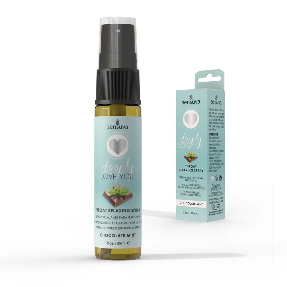 Sensuva Deeply Love You Throat Relaxing Spray Chocolate Mint 1 oz. - TruLuv Novelties
