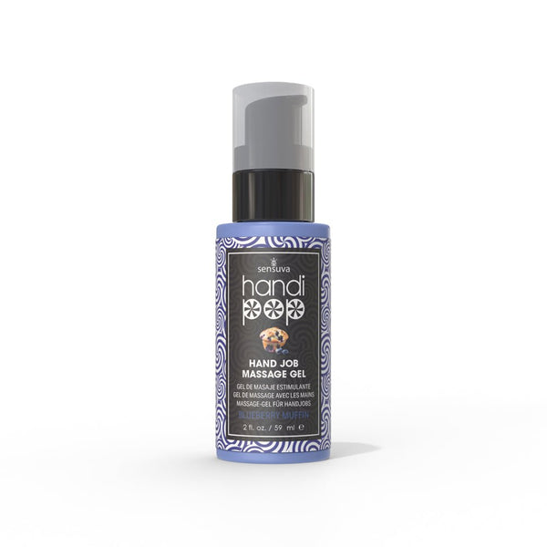 Sensuva HandiPop Edible Hand Job Massage Gel Blueberry Muffin 2 oz. - TruLuv Novelties