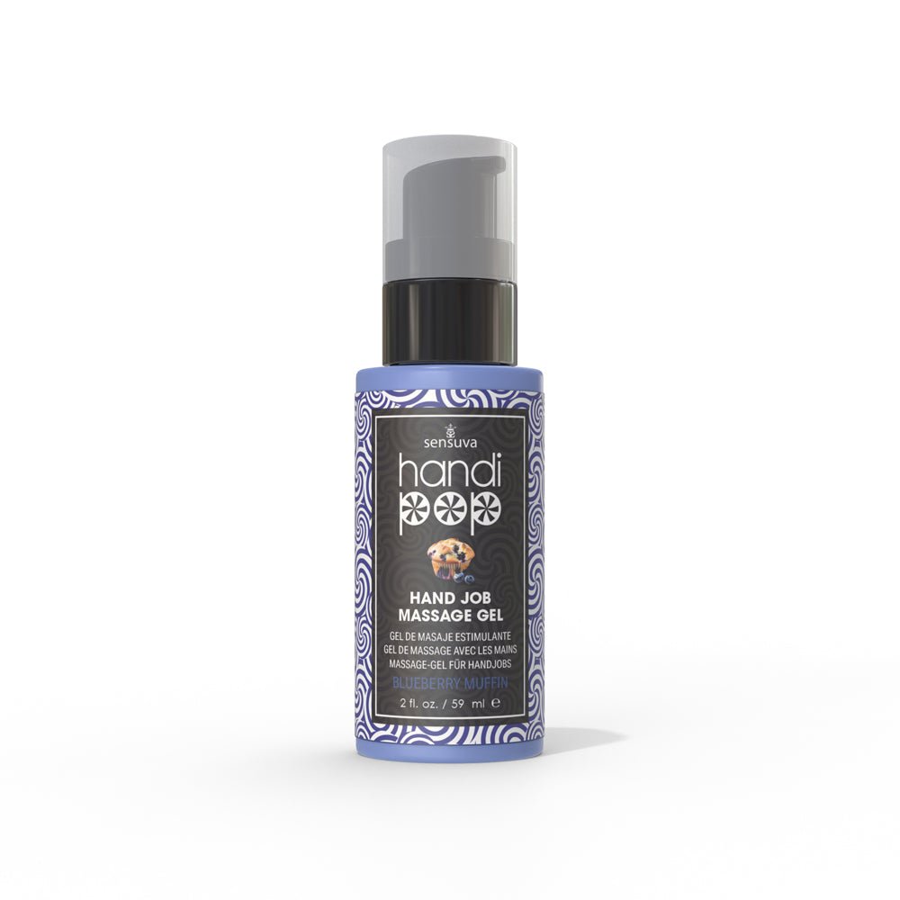 Sensuva HandiPop Edible Hand Job Massage Gel Blueberry Muffin 2 oz. - TruLuv Novelties