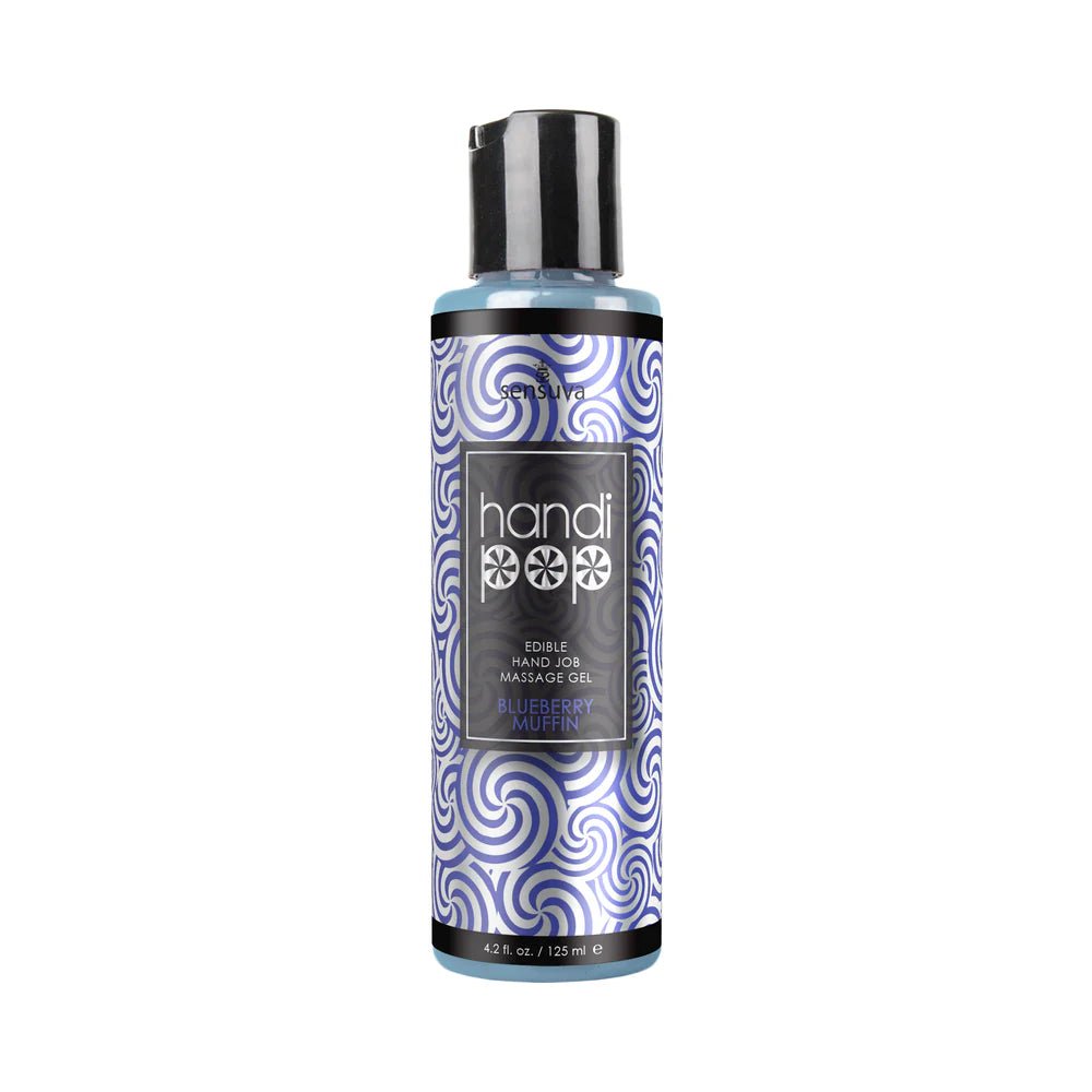 Sensuva HandiPop Edible Hand Job Massage Gel Blueberry Muffin 4.2 oz. - TruLuv Novelties