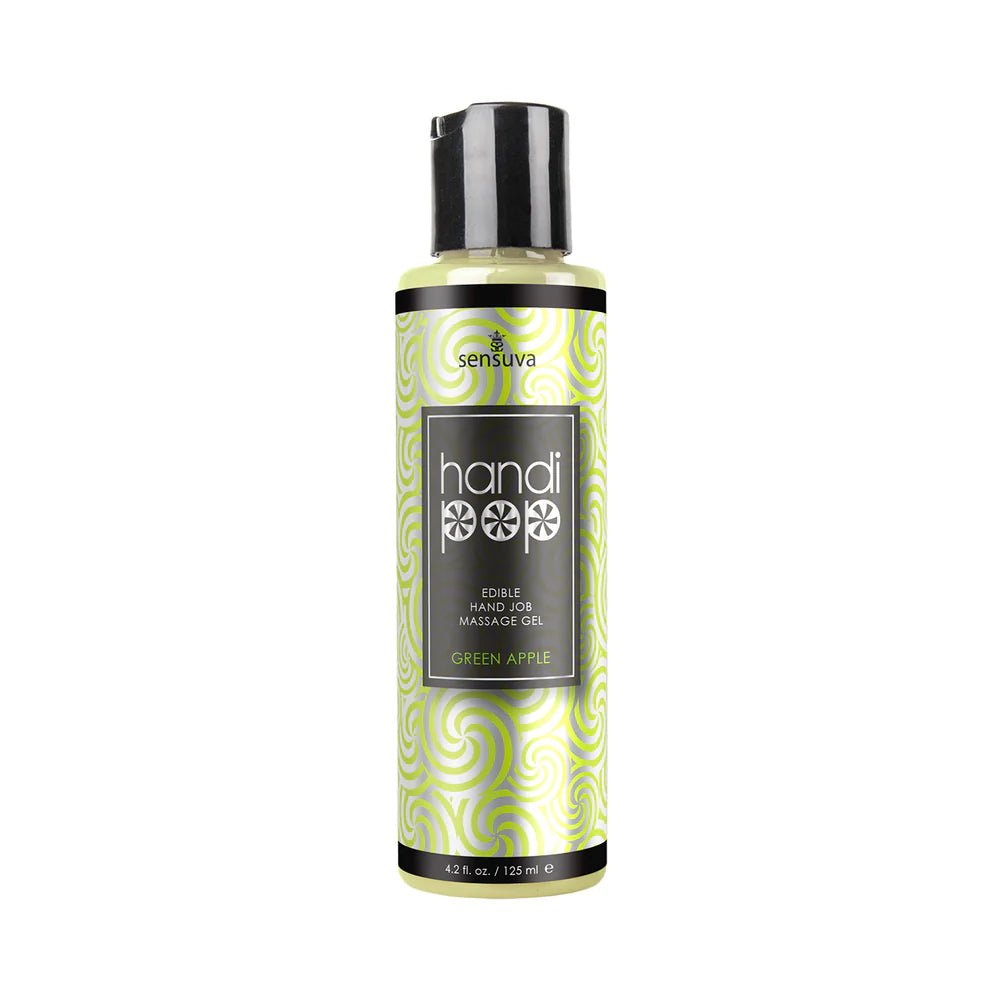 Sensuva HandiPop Edible Hand Job Massage Gel Green Apple 4.2 oz. - TruLuv Novelties