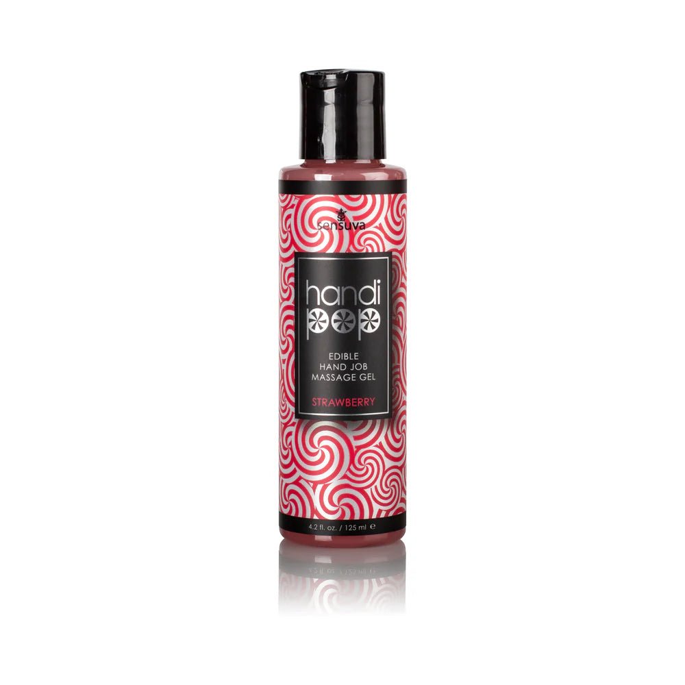 Sensuva HandiPop Edible Hand Job Massage Gel Strawberry 4.2 oz. - TruLuv Novelties