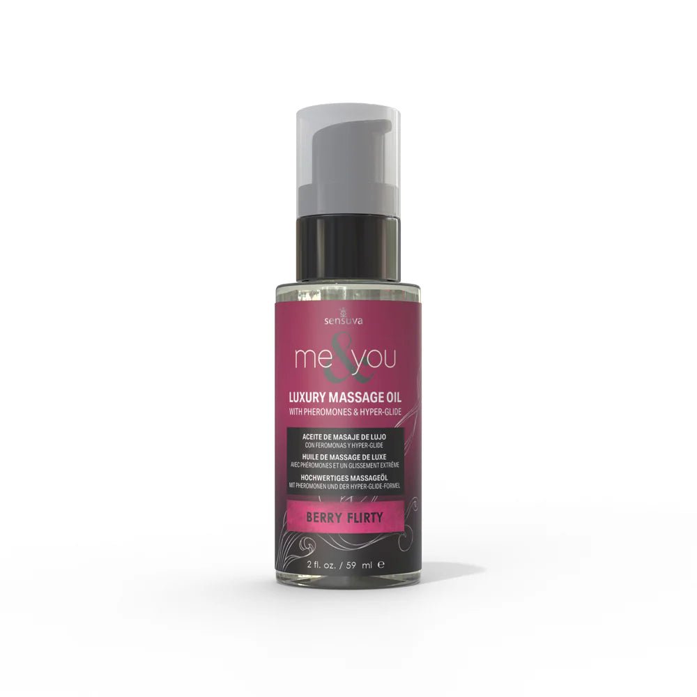 Sensuva Me & You Pheromone - Infused Luxury Massage Oil Berry Flirty 2 oz. - TruLuv Novelties