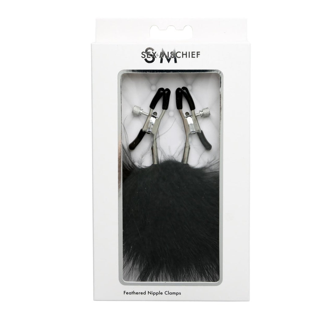 Sex and Mischief Feathered Nipple Clamps - TruLuv Novelties