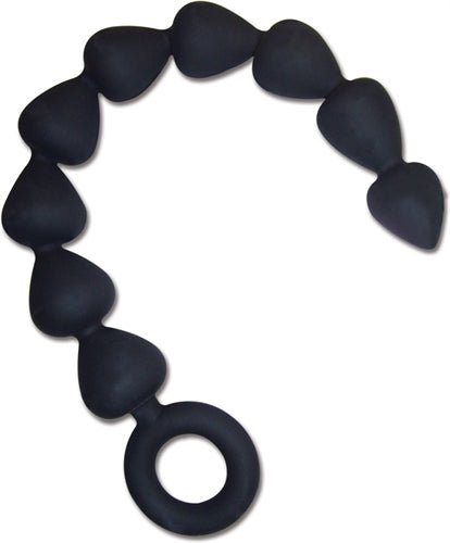 Sex and Mischief Silicone Anal Beads - Black - TruLuv Novelties