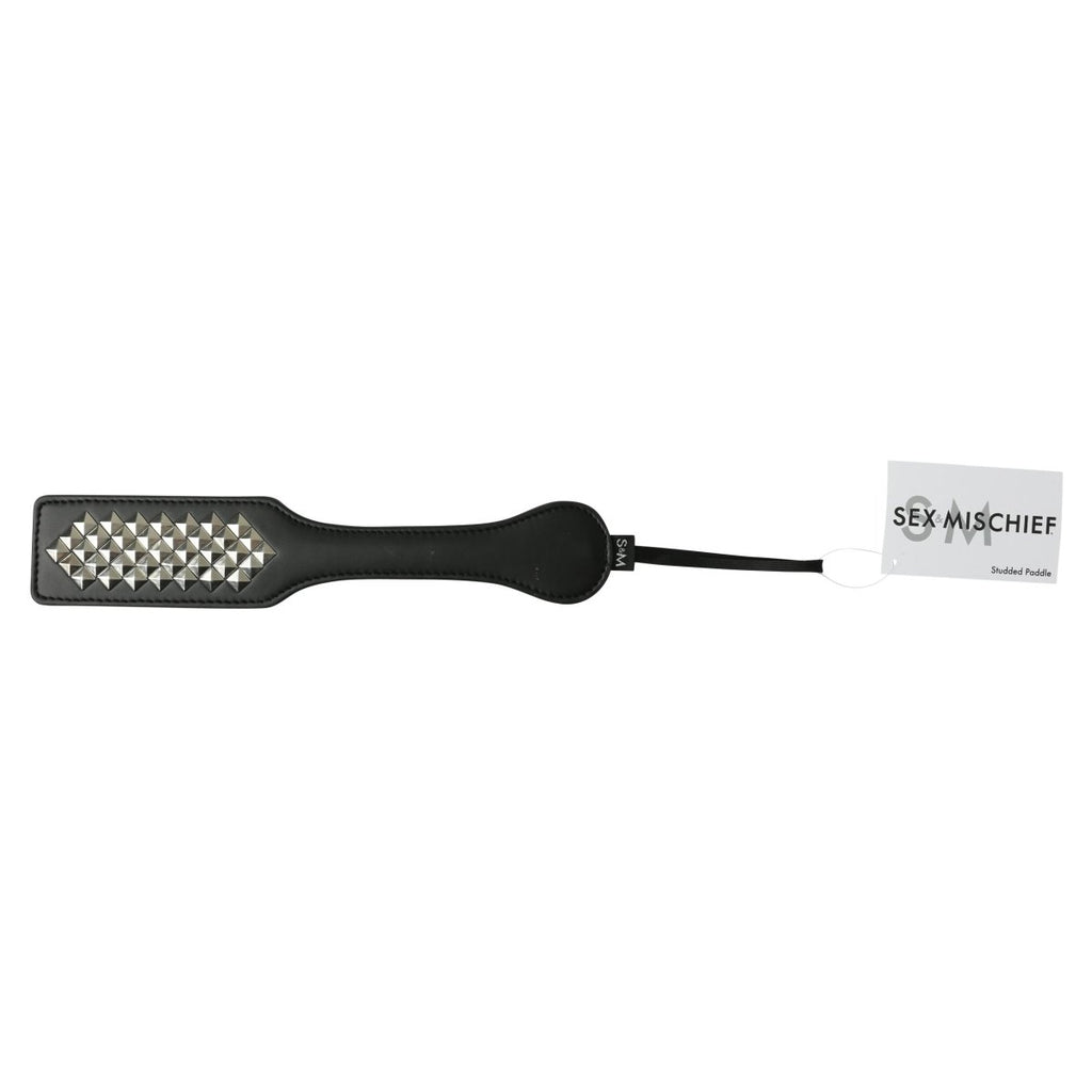 Sex and Mischief Studded Paddle - Black - TruLuv Novelties