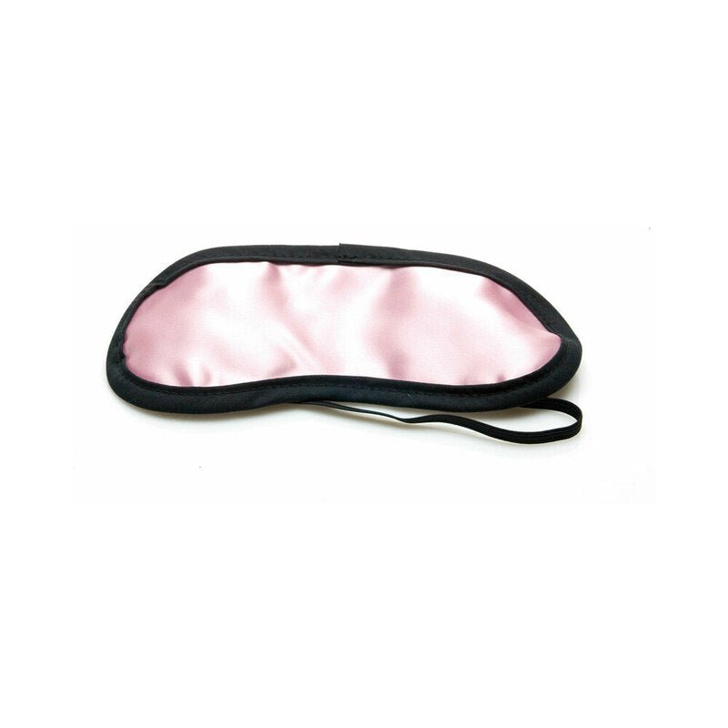 Sex Kitten Satin Eye Mask Pink with Black Trim - TruLuv Novelties