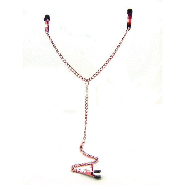 Sex Kitten Y-Style Adjustable Clamps Pink - TruLuv Novelties