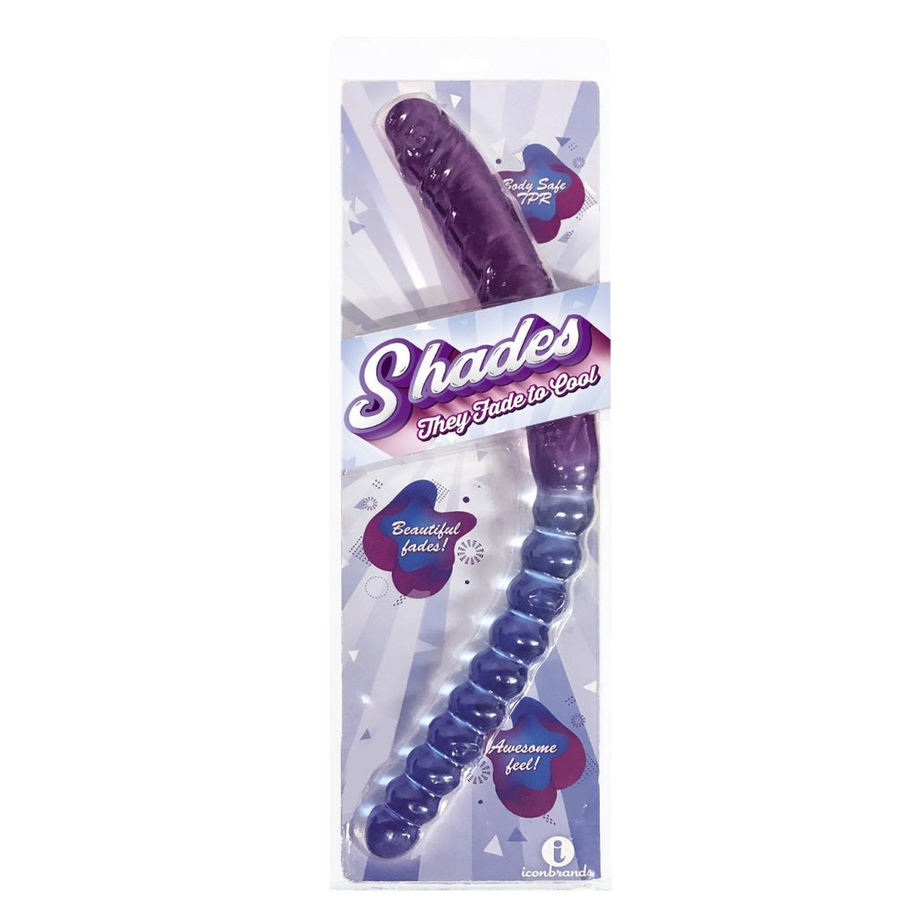 Shade - 17 Inch Double Dong - Violet and Blue - TruLuv Novelties