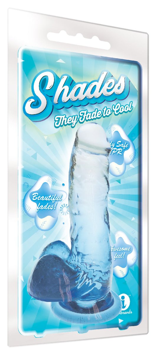 Shades - 7 Inch Gradient Dong - Blue - TruLuv Novelties