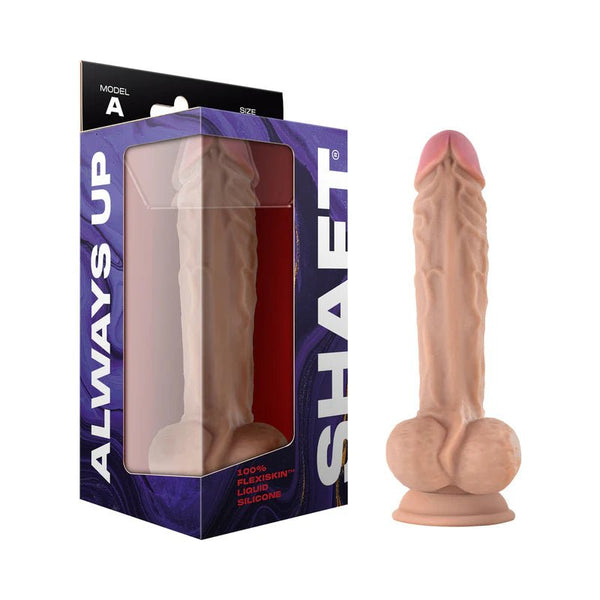 Shaft Model A: 10.5 in. Dual Density Silicone Dildo with Balls Pine - TruLuv Novelties
