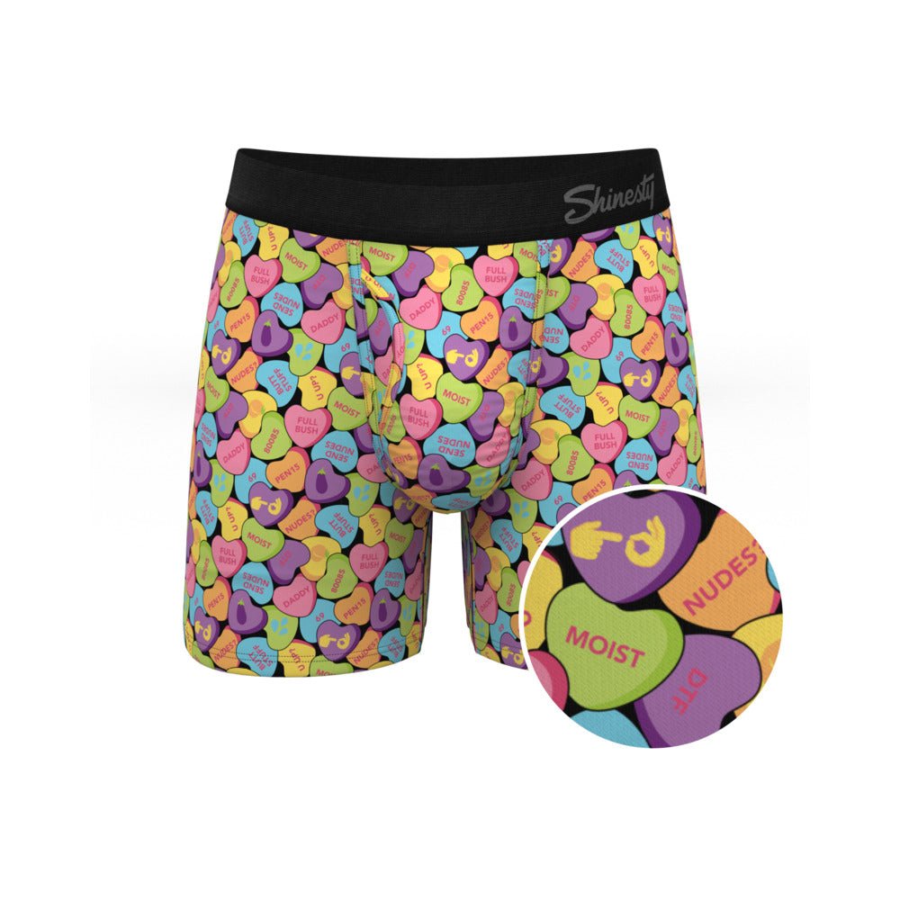 Shinesty The Candy Crush Candy Hearts Ball Hammock Pouch Underwear with Fly S - TruLuv Novelties