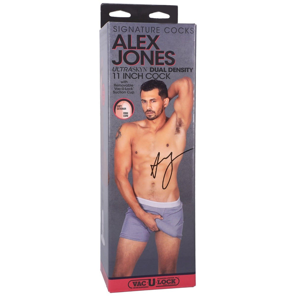 Signature Cocks - Alex Jones 11 Inch Cock With Removable Vac - U - Lock Suction Cup - Caramel - TruLuv Novelties