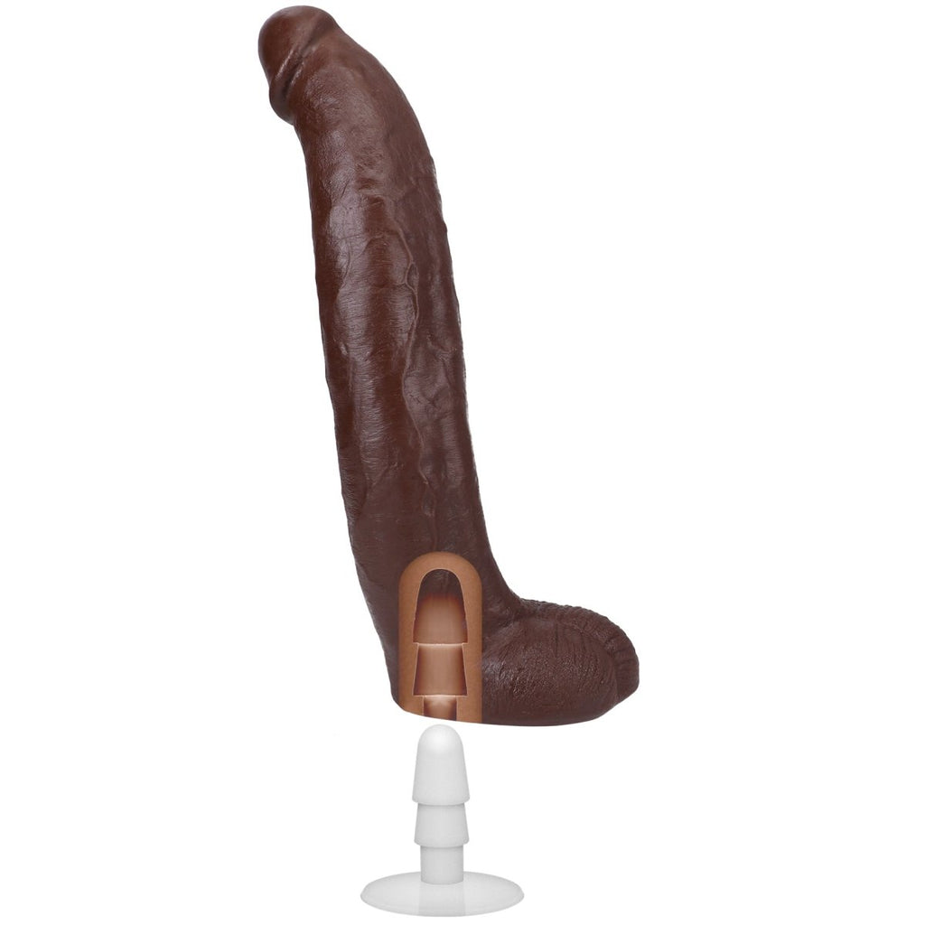 Signature Cocks - Brickzilla - 13 Inch Ultraskyn Cock With Removable Vac-U-Lock Suction Cup - Chocolate - TruLuv Novelties
