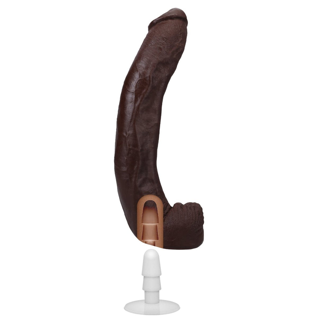 Signature Cocks - Dredd - 13.5 Inch Ultraskyn Cock With Removable Vac-U-Lock Suction Cup - Chocolate - TruLuv Novelties