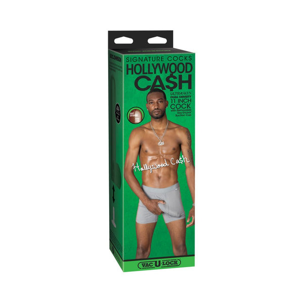 Signature Cocks Hollywood Cash 11 in. ULTRASKYN Vac - U - Lock Dildo - TruLuv Novelties