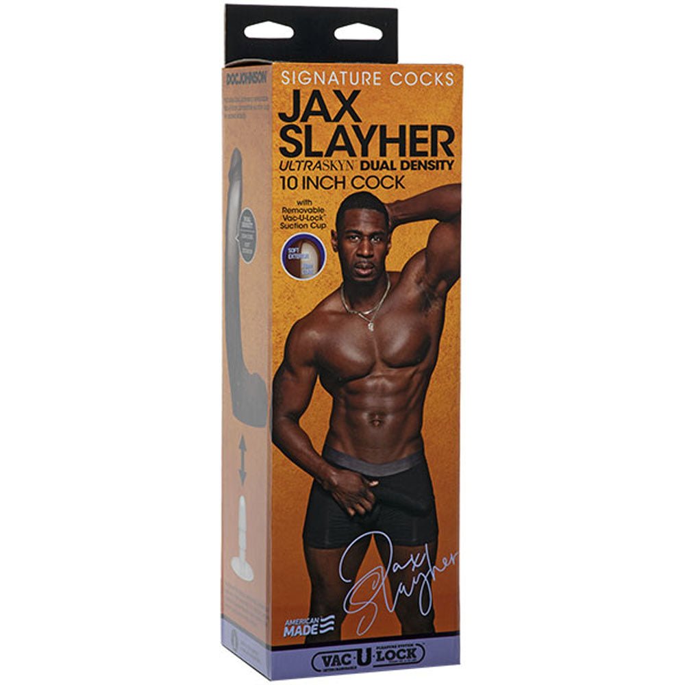 Signature Cocks - Jax Slayher - 10 Inch Ultraskyn Cock With Removable Vac - U - Lock Suction Cup - TruLuv Novelties