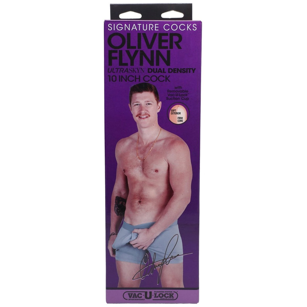 Signature Cocks Oliver Flynn Ultraskyn Dual Density 10 Inch Cock - Vanilla - TruLuv Novelties