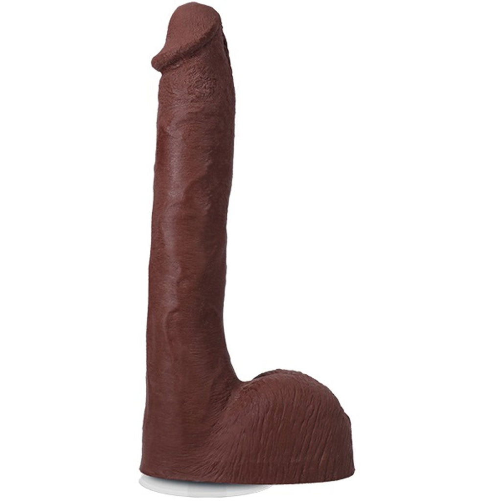 Signature Cocks Pressure 10" Cock With Removable Vac - U - Lock Suction Cup - Chocolate - TruLuv Novelties