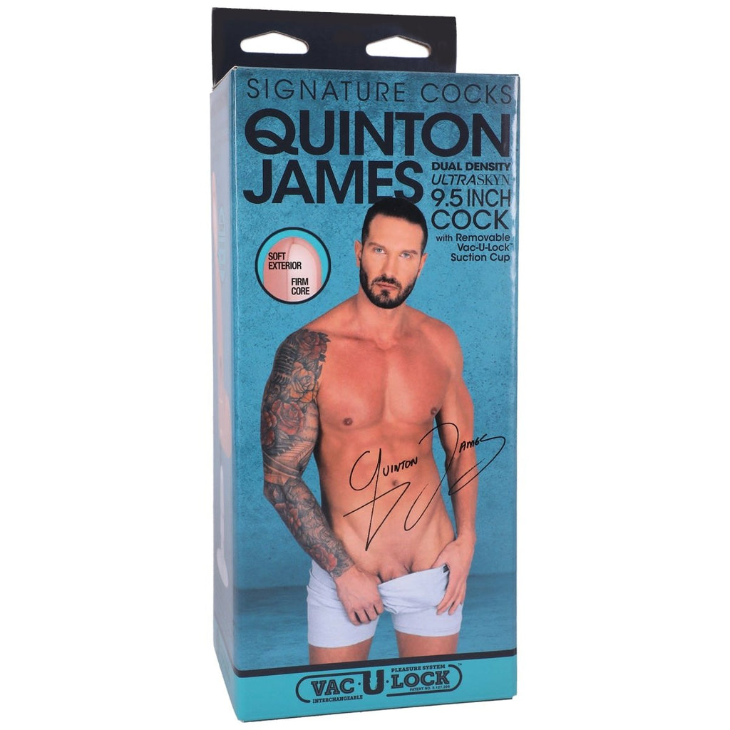 Signature Cocks - Quinton James - 9.5 Inch Ultraskyn Cock With Removable Vac-U-Lock Suction Cup - TruLuv Novelties