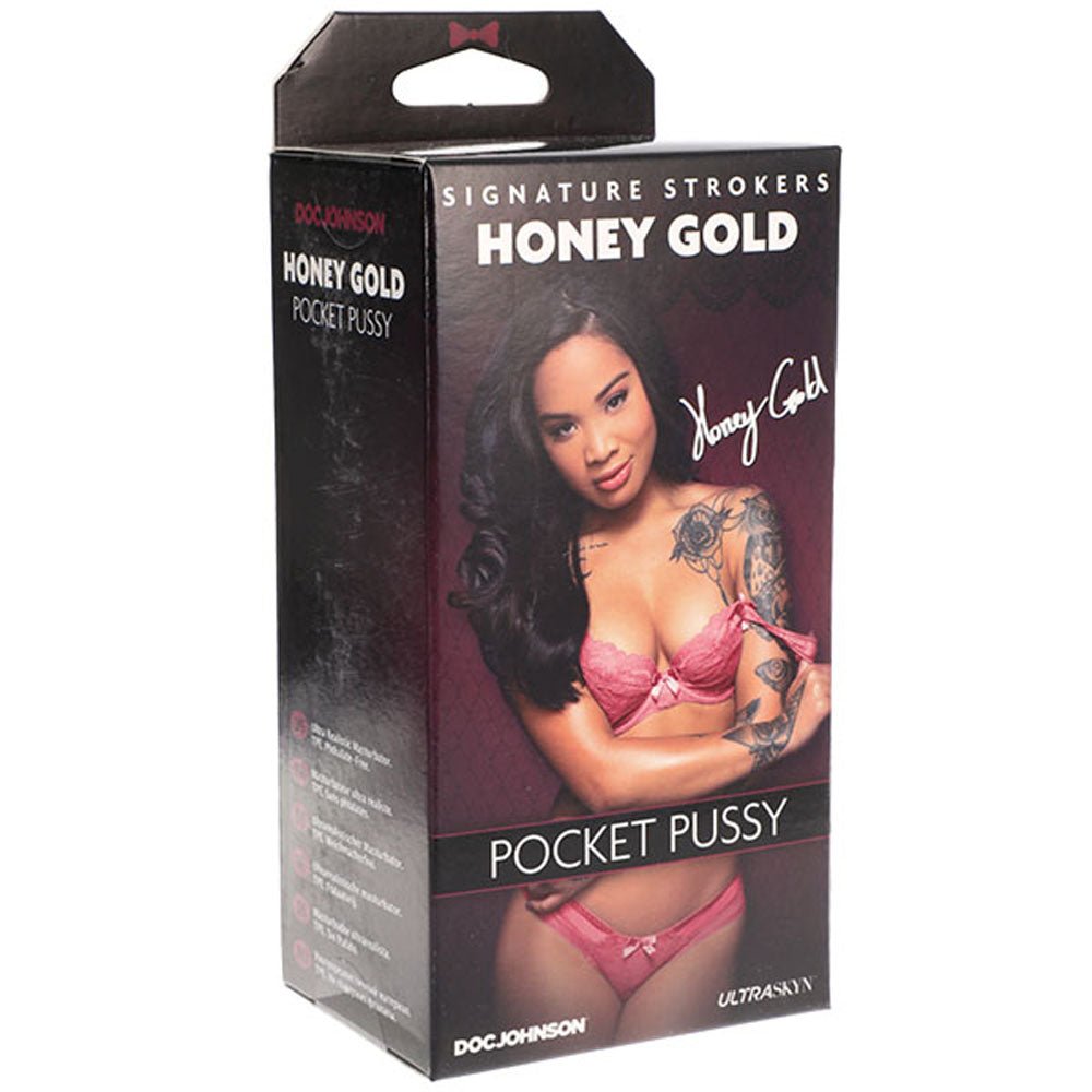 Signature Strokers - Honey Gold - Ultraskyn Pocket Pussy - TruLuv Novelties