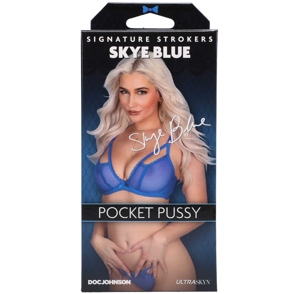 Signature Strokers - Skye Blue - Ultraskyn Pocket Pussy - Vanilla - TruLuv Novelties