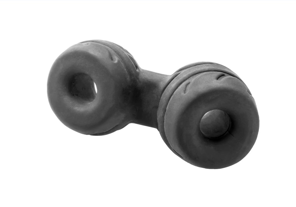 Silaskin Cock &amp; Ball Ring and Stretcher - Black - TruLuv Novelties