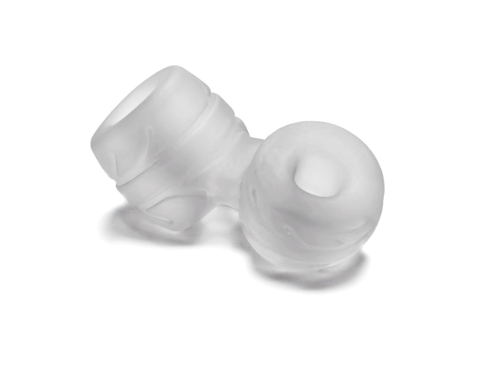 Silaskin Cock and Ball Ring and Stretcher - Clear - TruLuv Novelties