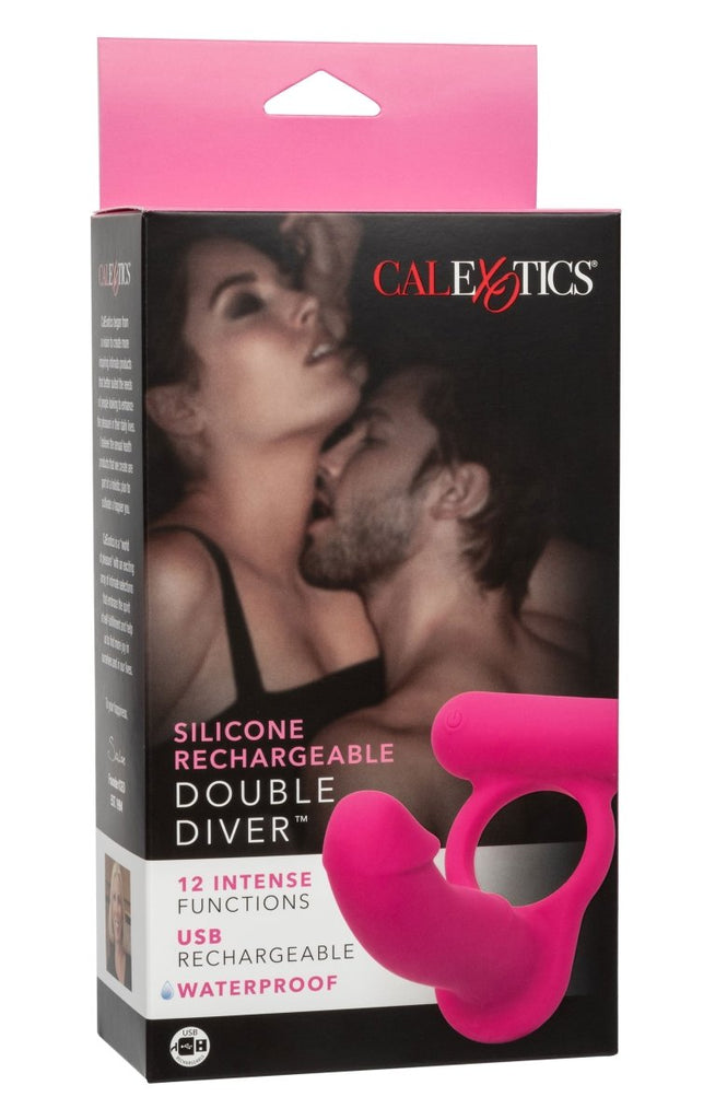 Silicone Rechargeable Double Diver - Pink - TruLuv Novelties