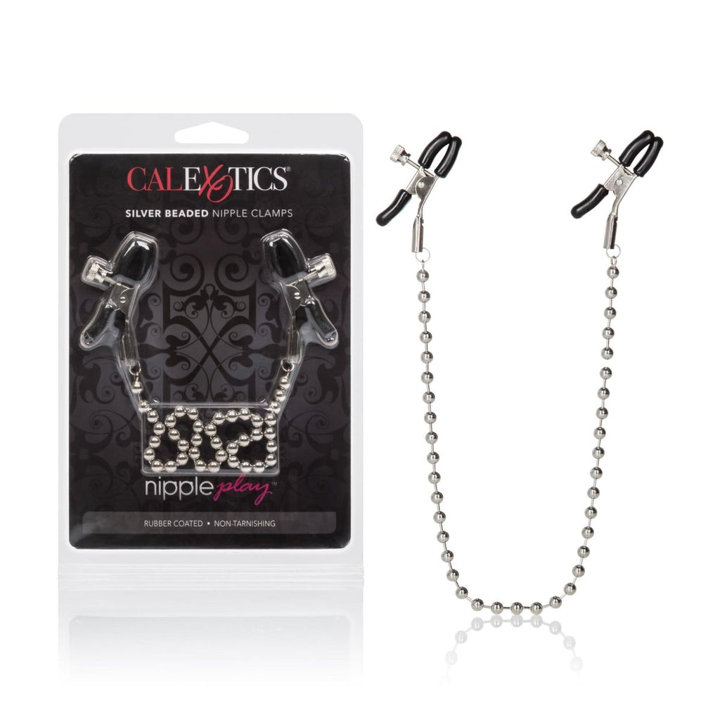 Silver Beaded Nipple Clamps - TruLuv Novelties