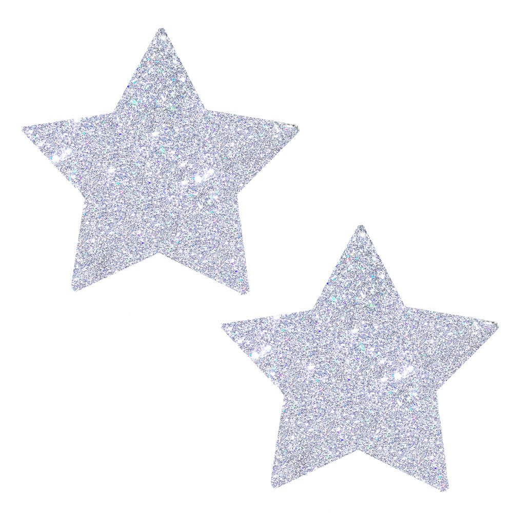 Silver Pixie Dust Glitter Starry Nights Nipztix Pasties - TruLuv Novelties