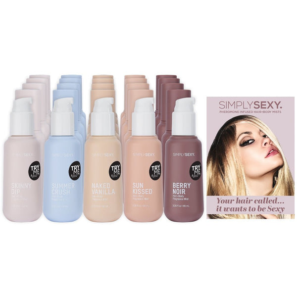 Simply Sexy Pheromone Hair and Body Mist Bundle With Testers 26 Pc - TruLuv Novelties