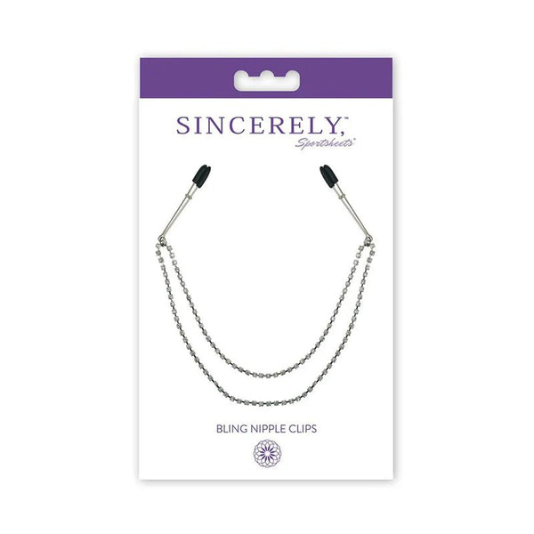 Sincerely, Sportsheets Bling Nipple Clips - TruLuv Novelties