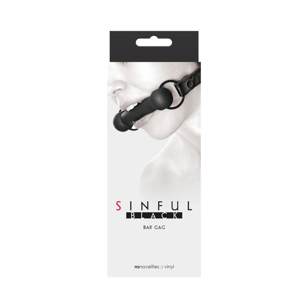 Sinful Silicone Bar Gag Black - TruLuv Novelties