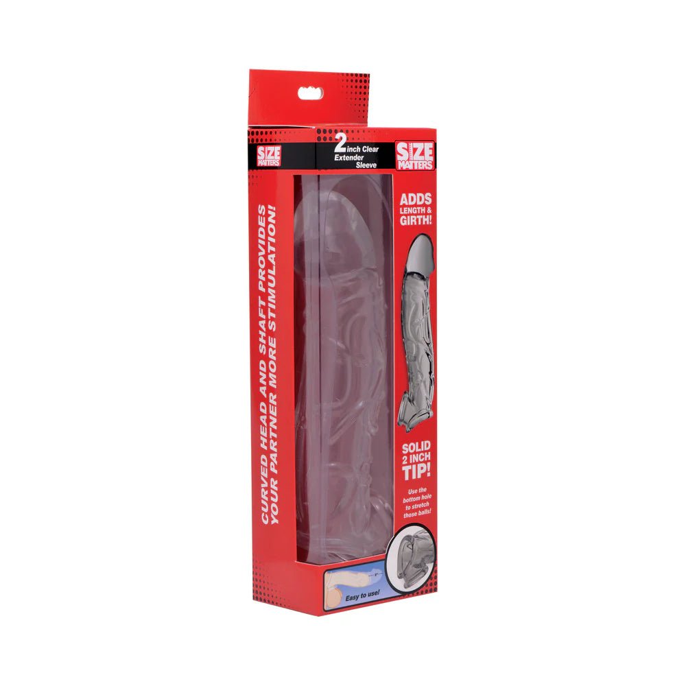 Size Matters 2 in. Clear Extender Sleeve - TruLuv Novelties