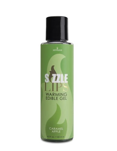 Sizzle Lips Warming Edible Gel - Caramel Apple - 4.2 Oz. - TruLuv Novelties