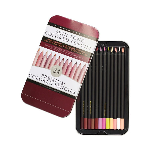 Skin Tone Colored Pencils 24-Pack - TruLuv Novelties