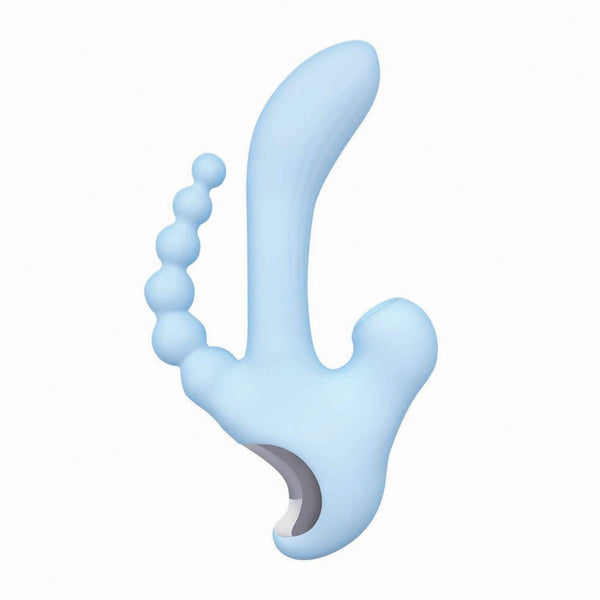 Sky Cirrus Three Way Vibe - Blue - TruLuv Novelties