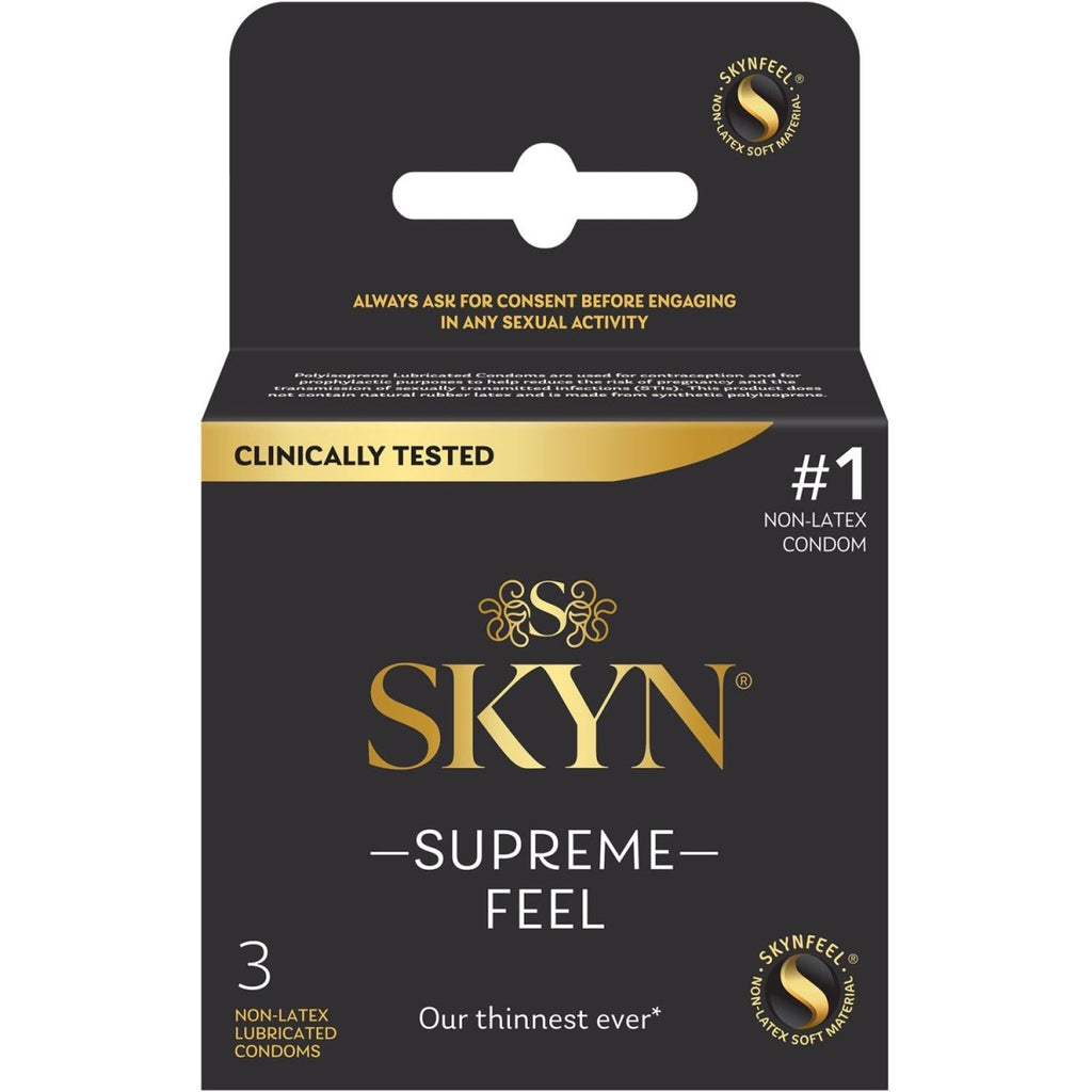 Skyn Supreme Feel 3 Count Condoms - TruLuv Novelties