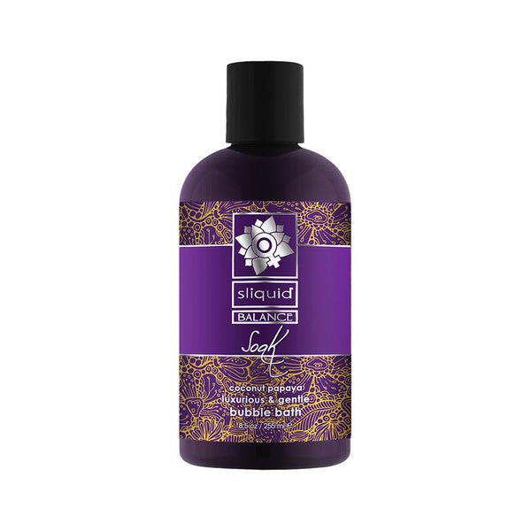 Sliquid Balance Soak Bubble Bath Coconut Papaya 8.5 oz. - TruLuv Novelties