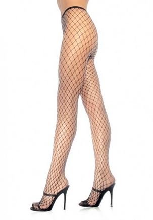 Spandex Diamond Net Pantyhose - Black - TruLuv Novelties