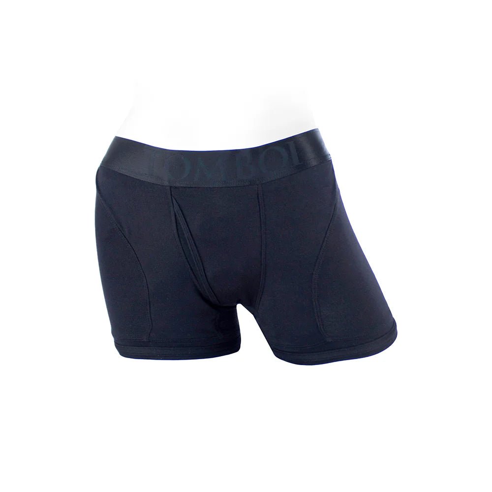 SpareParts Tomboii Rayon Boxer Briefs Harness Black Size 2XL - TruLuv Novelties