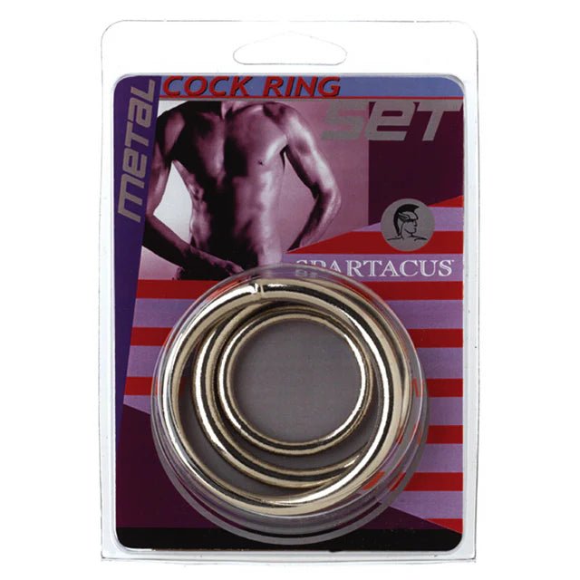 Spartacus Metal Cock Ring Set ( 3 Rings) - TruLuv Novelties