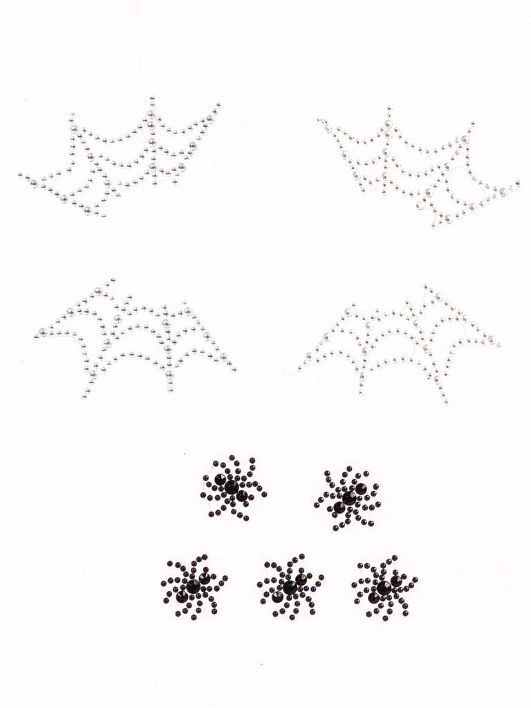 Spider Web Face Jewels Sticker - TruLuv Novelties